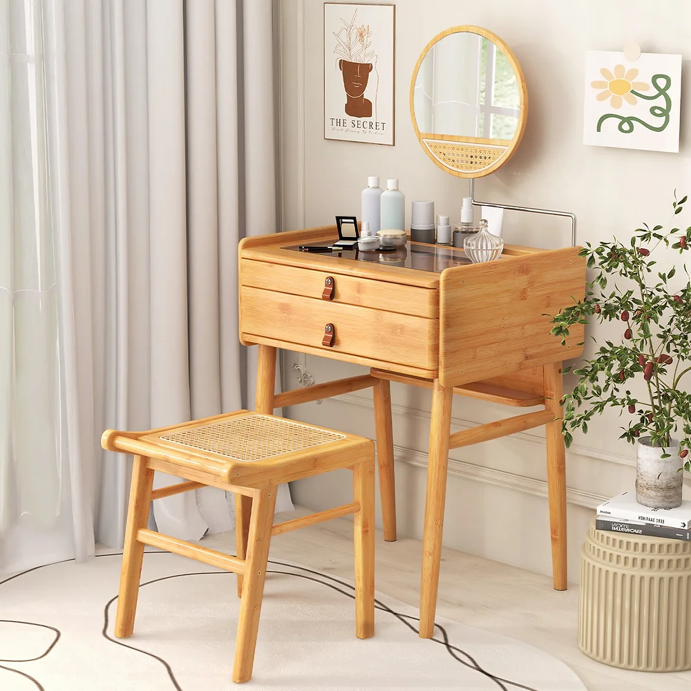 Bamboo Make-Up Table